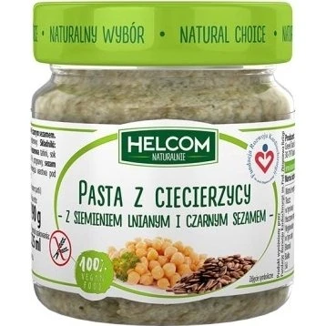 Helcom Pasta z ciecierzycy z siemieniem lnianym i czarnym sezamem 190g