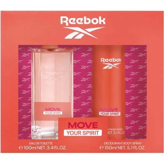 Reebok Move Your Spirit Zestaw: Woda Toaletowa 100ml + Dezodorant 150ml