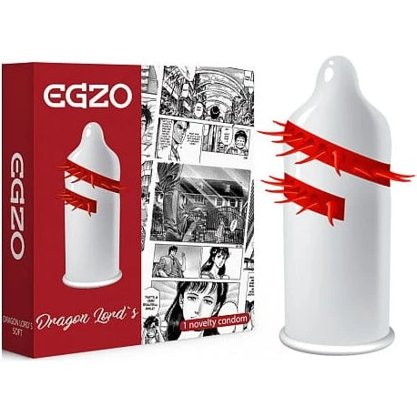 EGZO Dragon Lord's prezerwatywa z pieszczącymi kolcami Soft 1 szt.