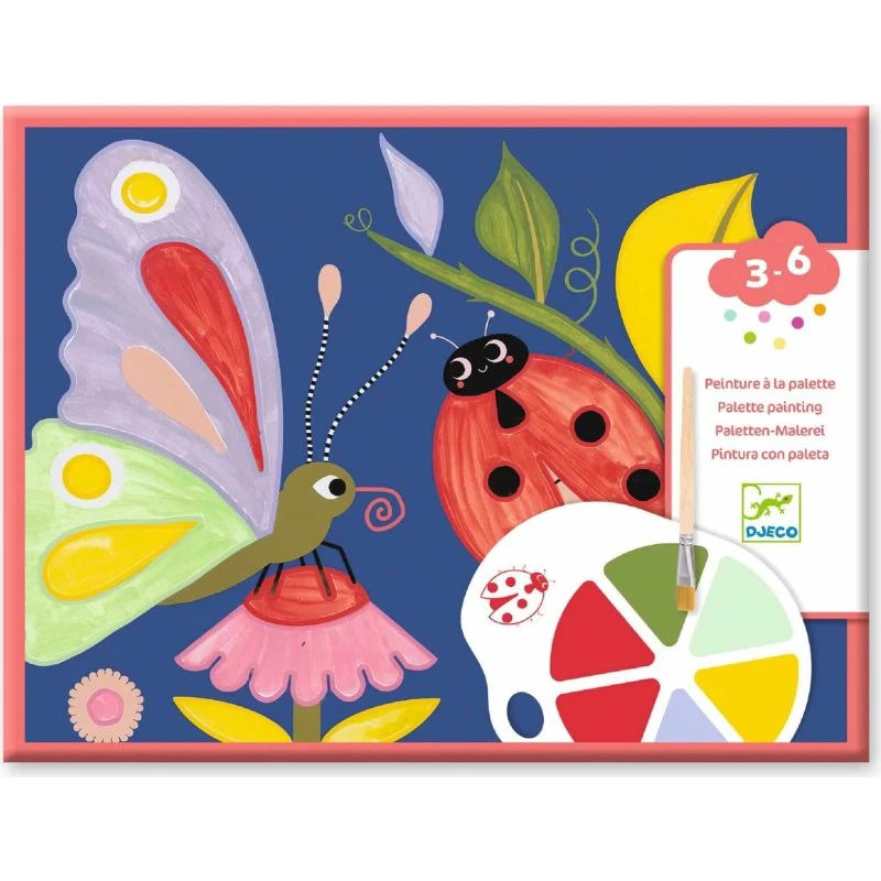 Djeco Zestaw artystyczny Malowanie z paletą farb Owady