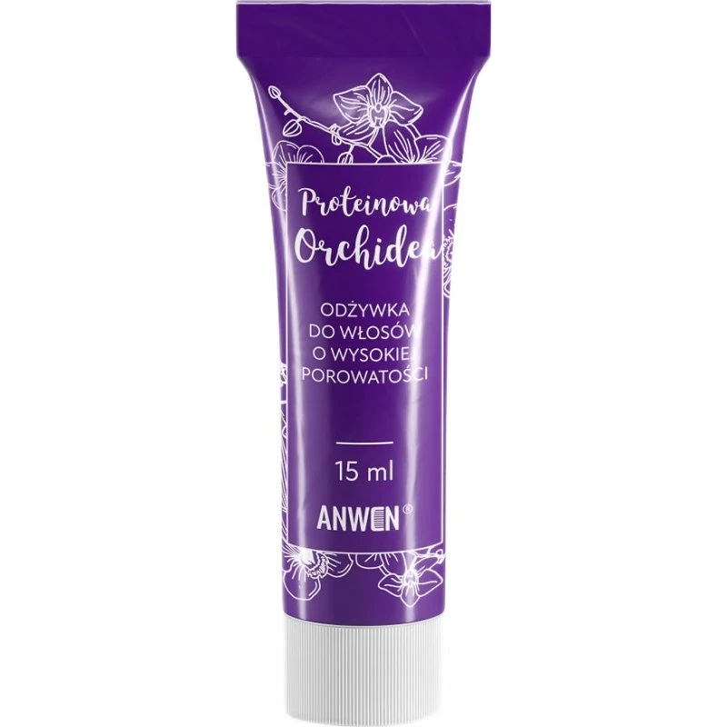 Anwen Odżywka Proteinowa Orchidea dla włosów o wysokiej porowatości, 15ml