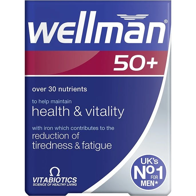Vitabiotics Wellman 50+ suplement diety dla mężczyzn, 30 tabletek