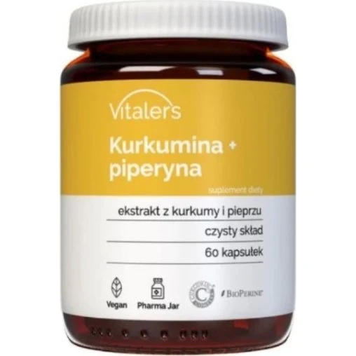 Vitaler's Kurkumina 500mg + Piperyna 5mg 60 kapsułek