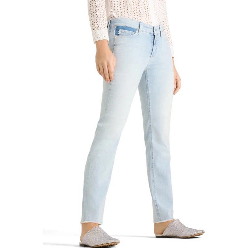 Cambio Dżinsy Piper Cropped niebieskie