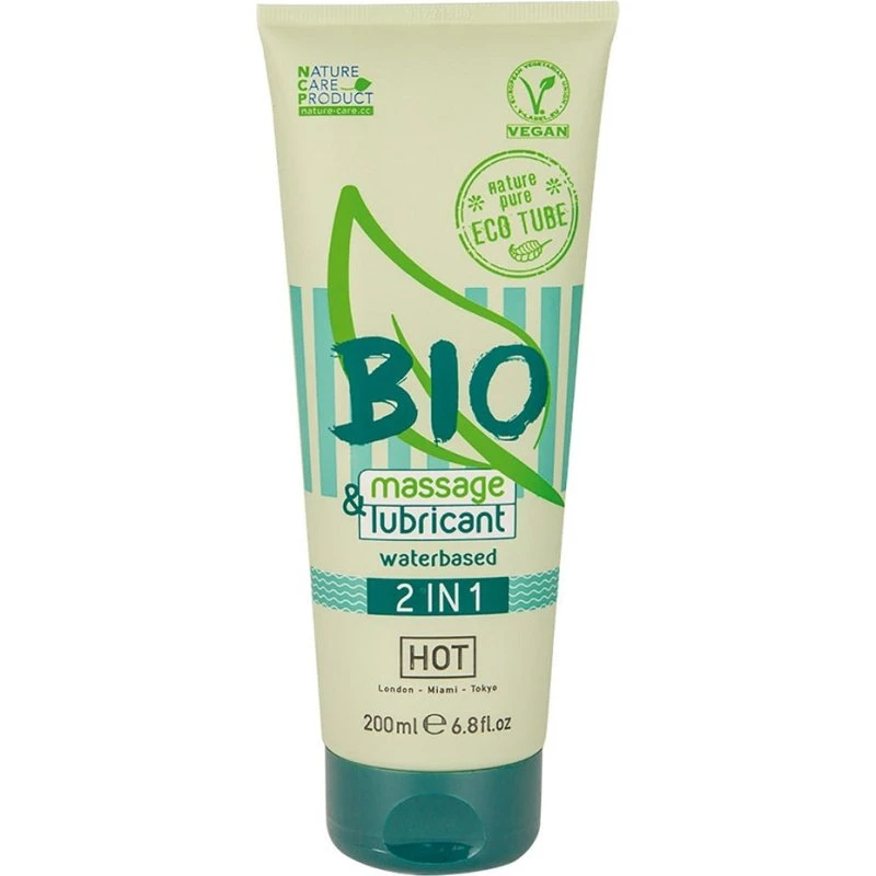 Hot Bio 2in1 Massage & Lube Wegański Lubrykant na Wodzie 200ml