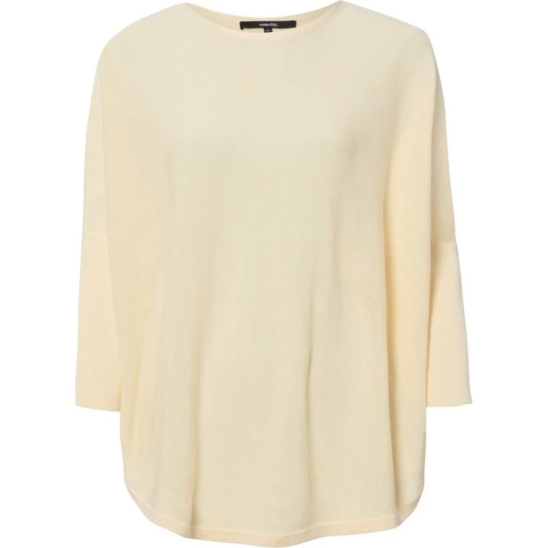 Someday Sweter Tiraja z Rękawami 3/4 w kolorze żółtym