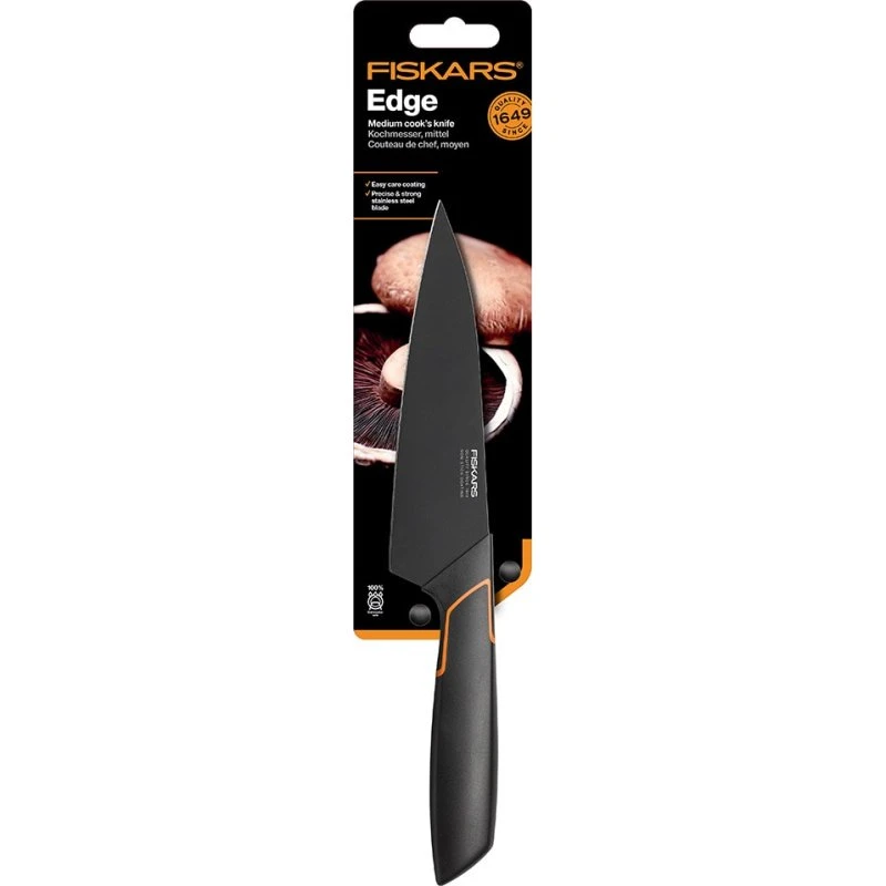 FISKARS Edge Nóż szefa kuchni 19 cm czarny