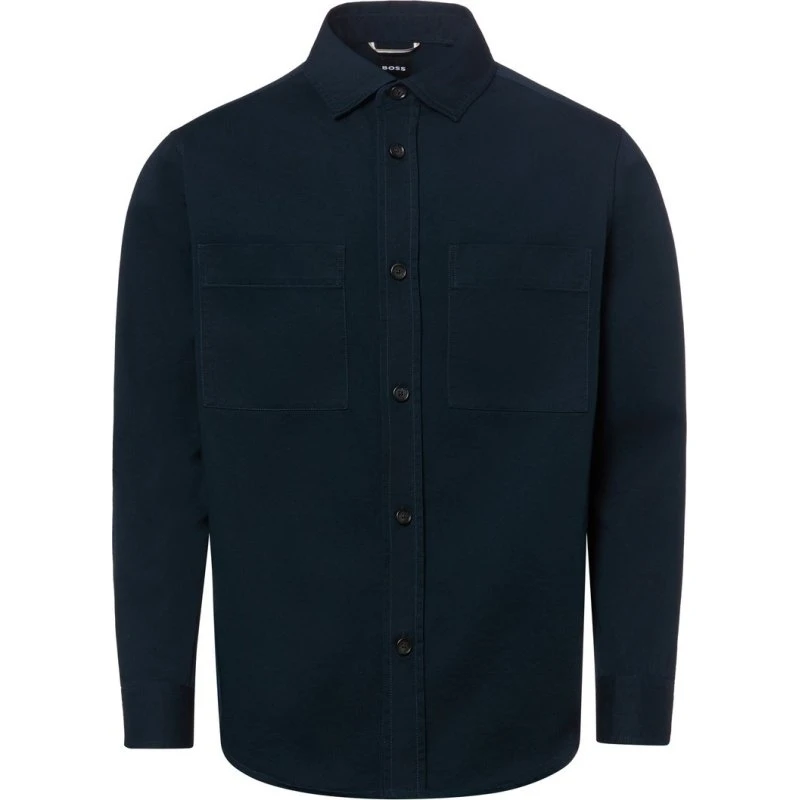 BOSS Overshirt Owen Męska Bawełniana Niebieska XXL