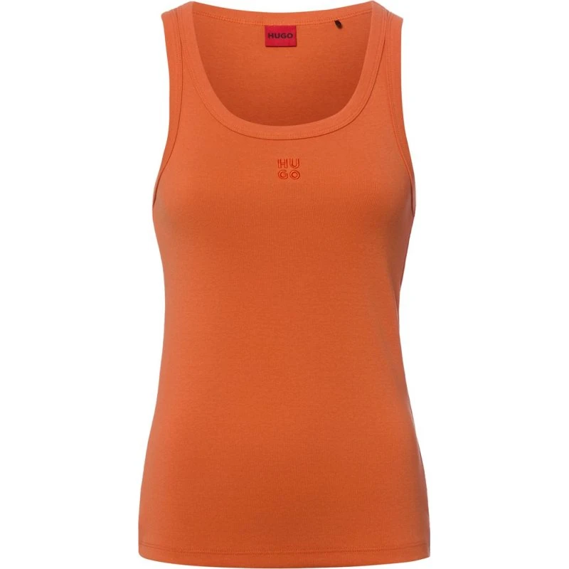 HUGO Top Datamia pomarańczowy, XL