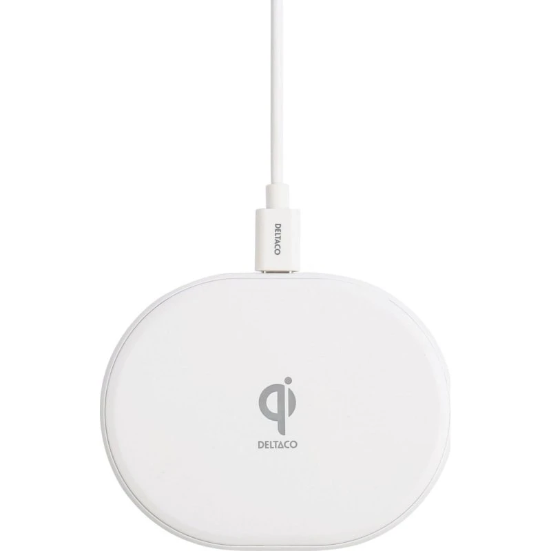 Deltaco Bevielis QI-1039 Ładowarka USB-C, 10 W, bezprzewodowa, biała