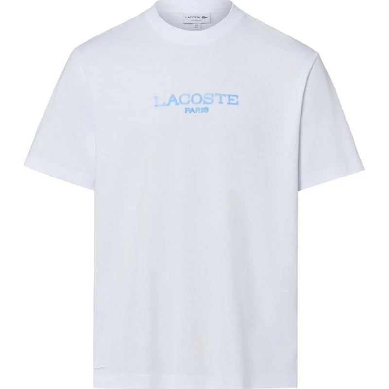 Lacoste Koszulka Męska z Bawełny Biała