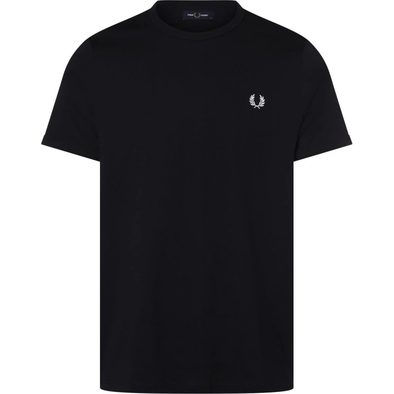 Fred Perry T-shirt męski niebieski z haftem
