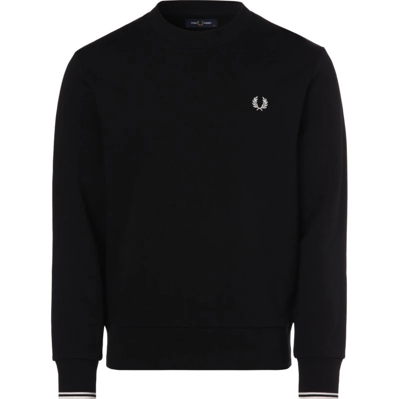 Fred Perry Bluza Męska Czarna z Haftowanym Logo