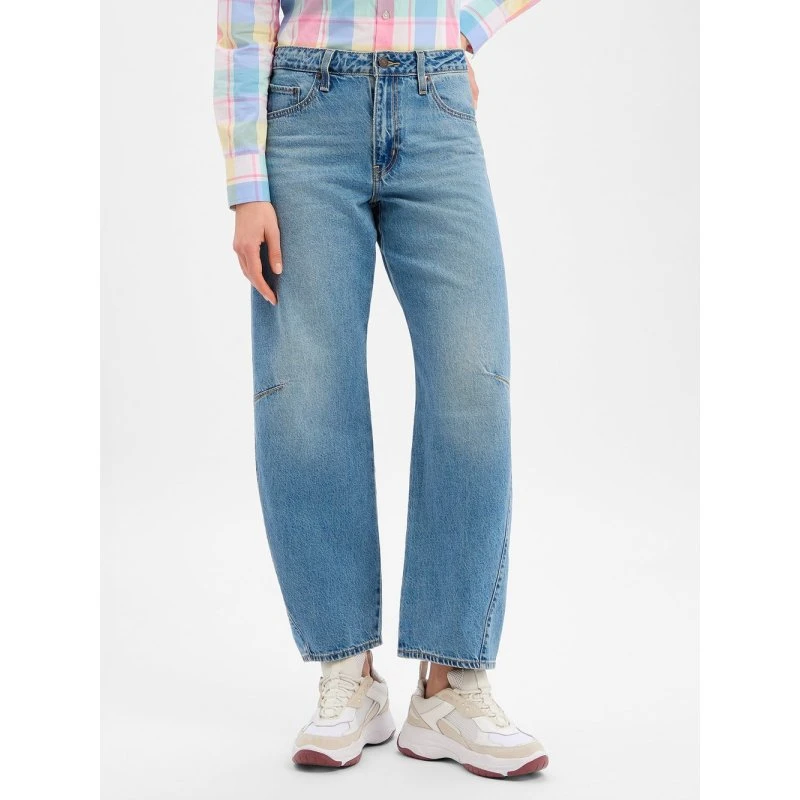 Levi's® Dżinsy Barrel Baggy Dad - Niebieskie