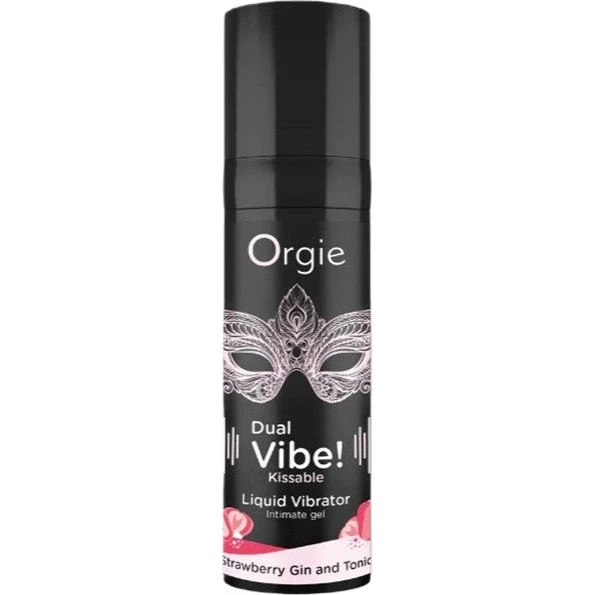 Orgie Dual Vibe! Kissable Liquid Vibrator Strawberry Gin 15ml