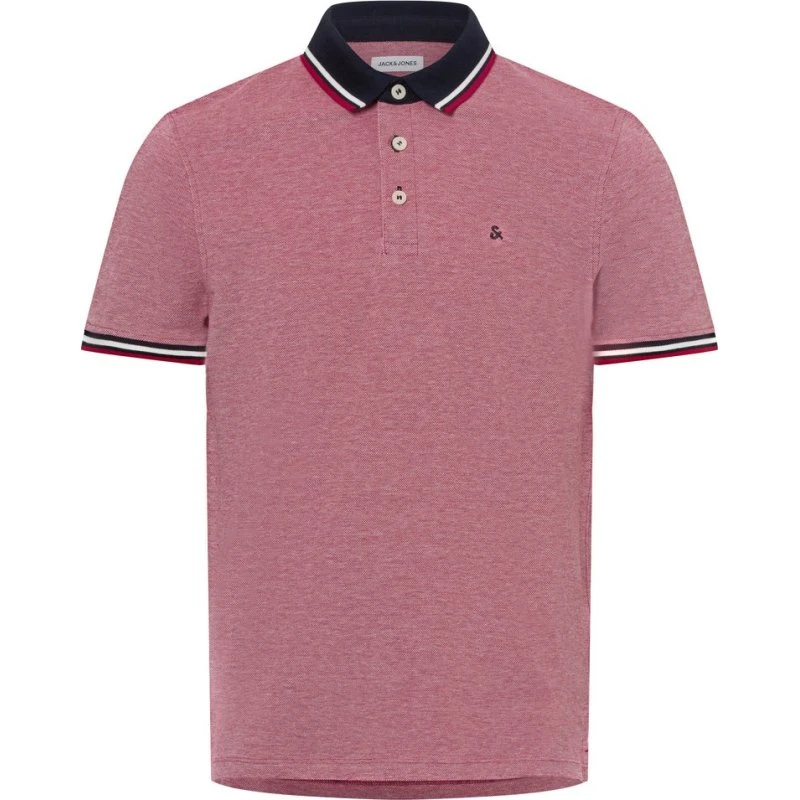 Jack & Jones Polo JJEPAULOS Czerwone Slim Fit L