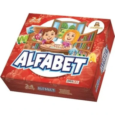 Alfabet – gra planszowa z dwustronną twardą planszą dla całej rodziny