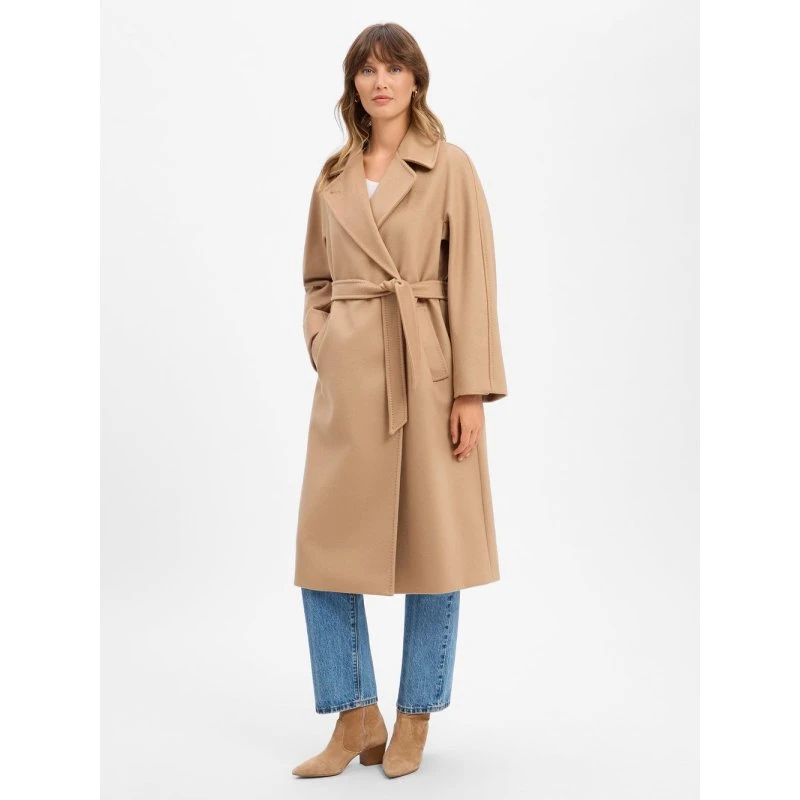 Weekend Max Mara Płaszcz Wełniany Resina Brown