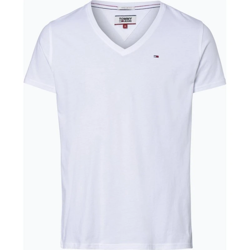 Tommy Jeans T-shirt TJM Original Jersey V-Neck - Biały, M