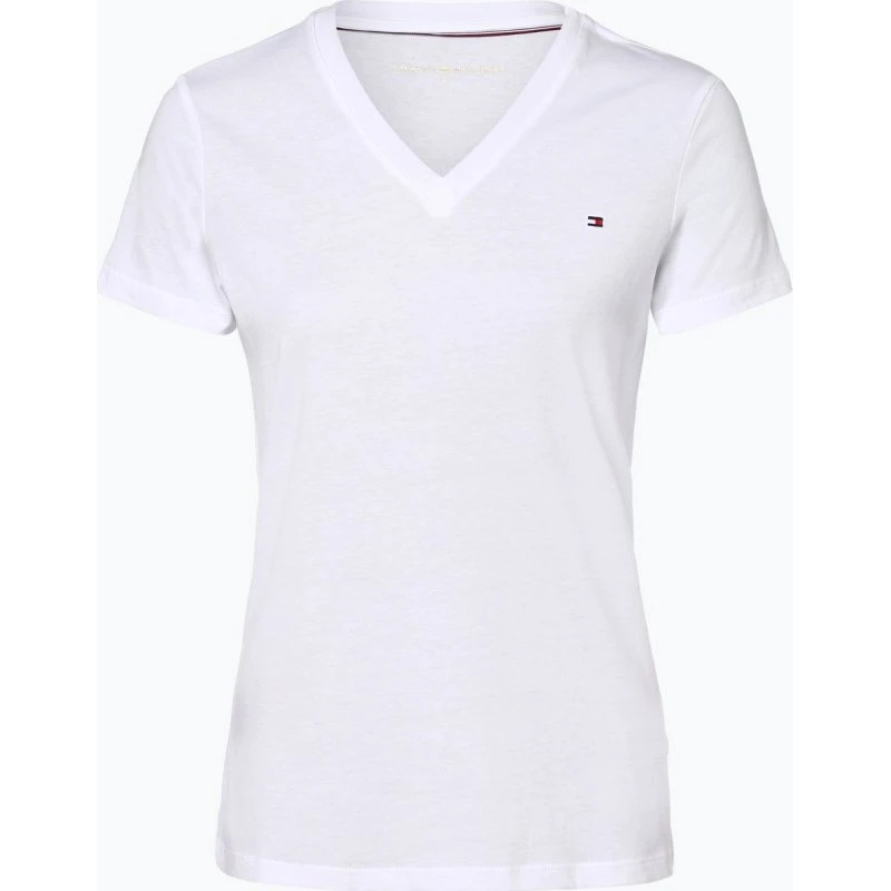 Tommy Hilfiger T-shirt Heritage biały z dekoltem w serek