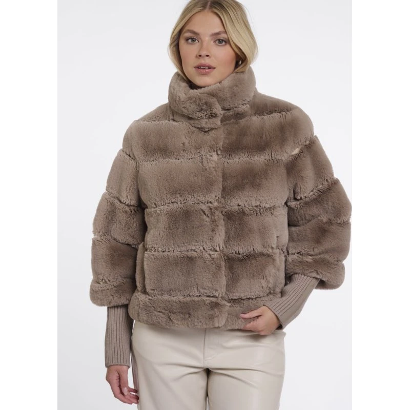 Rino & Pelle Kurtka ze Sztucznego Futra Feline Beige