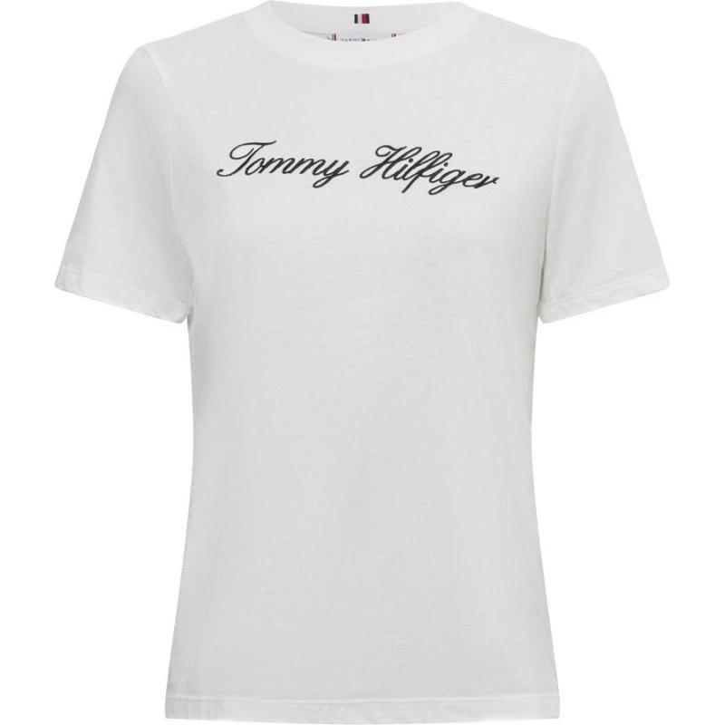 Tommy Hilfiger T-shirt damski biały, bawełna, XS
