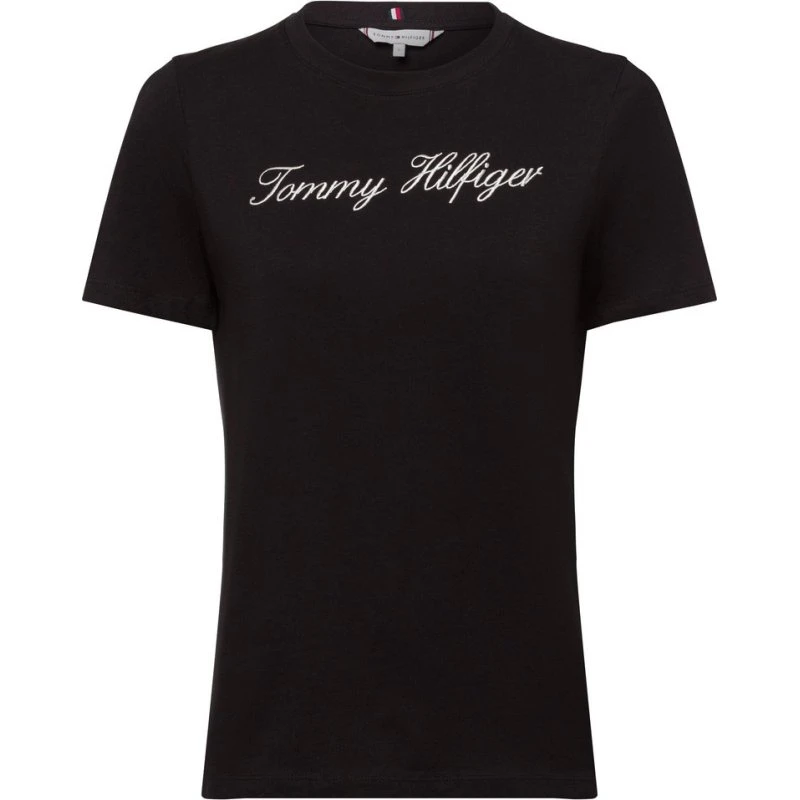 Tommy Hilfiger Koszulka Damska Bawełniana Czarna, L