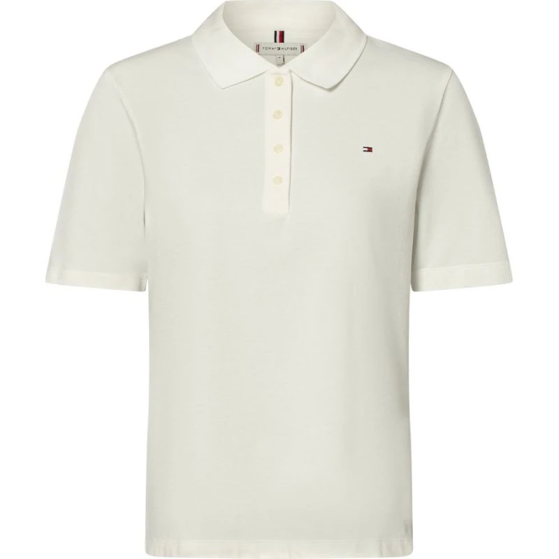 Tommy Hilfiger Koszulka Polo Damska Pika Biała L