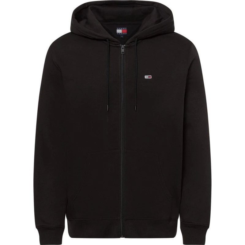 Tommy Jeans Bluza Rozpinana z Kapturem Czarna