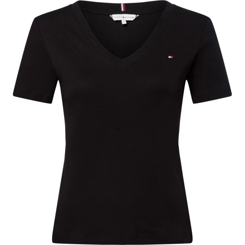 Tommy Hilfiger Koszulka Damska Bawełniana Czarna, M
