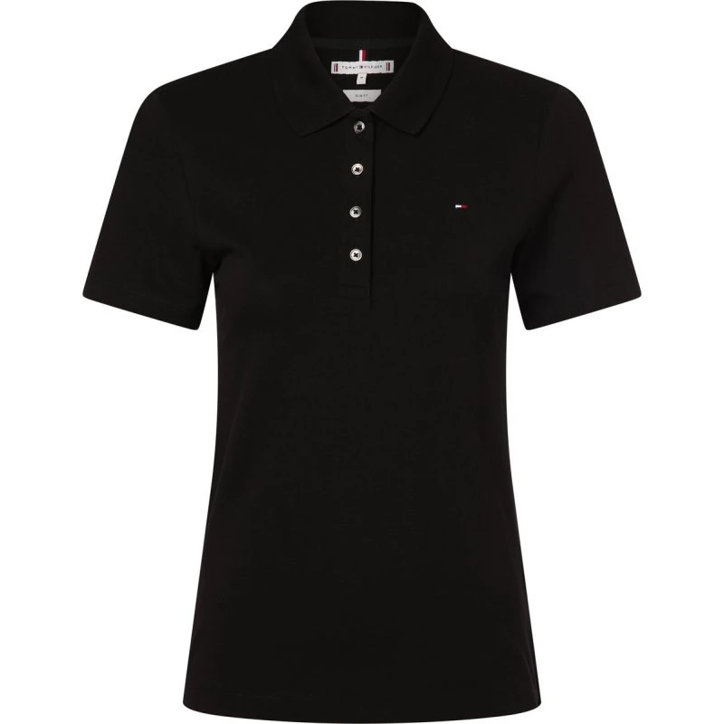 Tommy Hilfiger Koszulka Polo Slim Fit Czarna