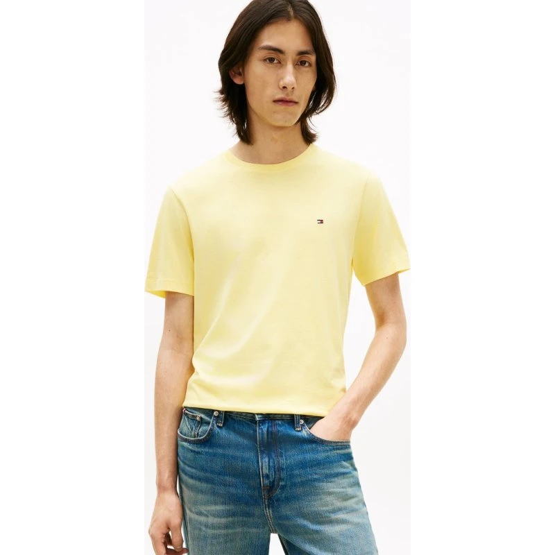 Tommy Hilfiger Koszulka Męska Bawełniana Żółta, M