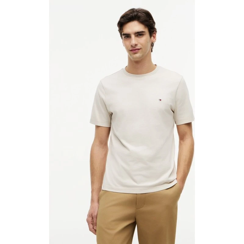 Tommy Hilfiger Koszulka Męska Bawełniana Beżowa, XL