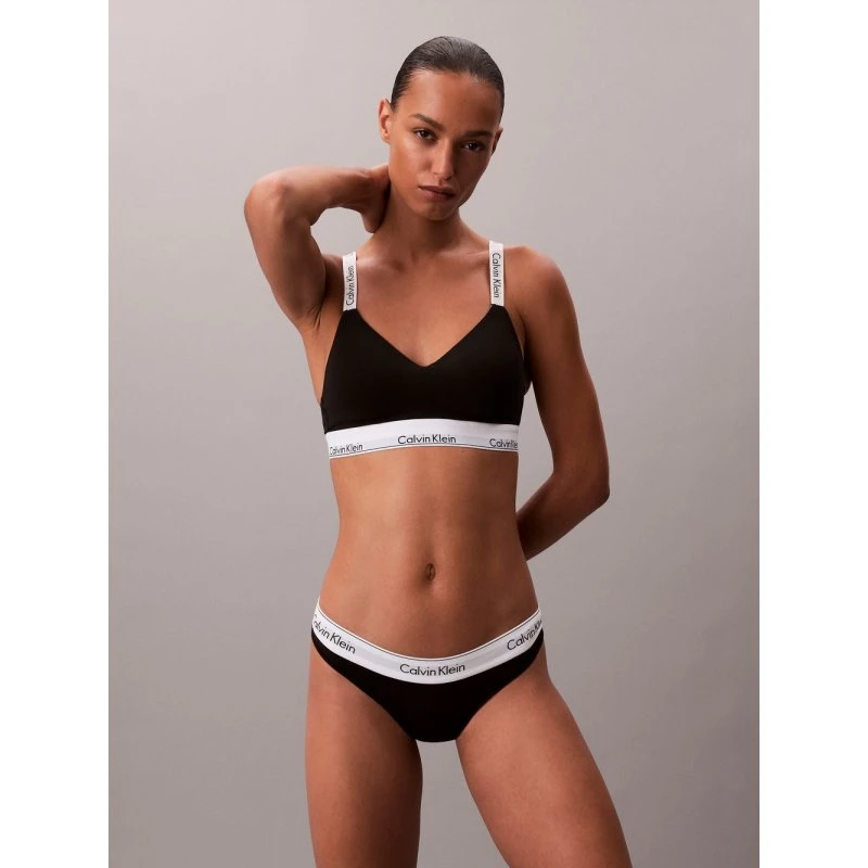 Calvin Klein Gorset Icon czarny biustonosz bez fiszbin