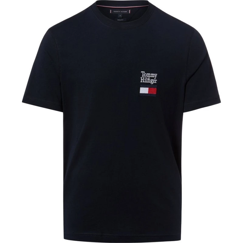 Tommy Hilfiger Koszulka Męska Bawełniana Niebieska XL