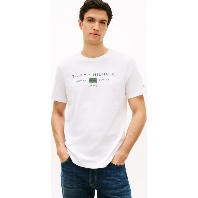 Tommy Hilfiger Koszulka Męska Biała Regular Fit