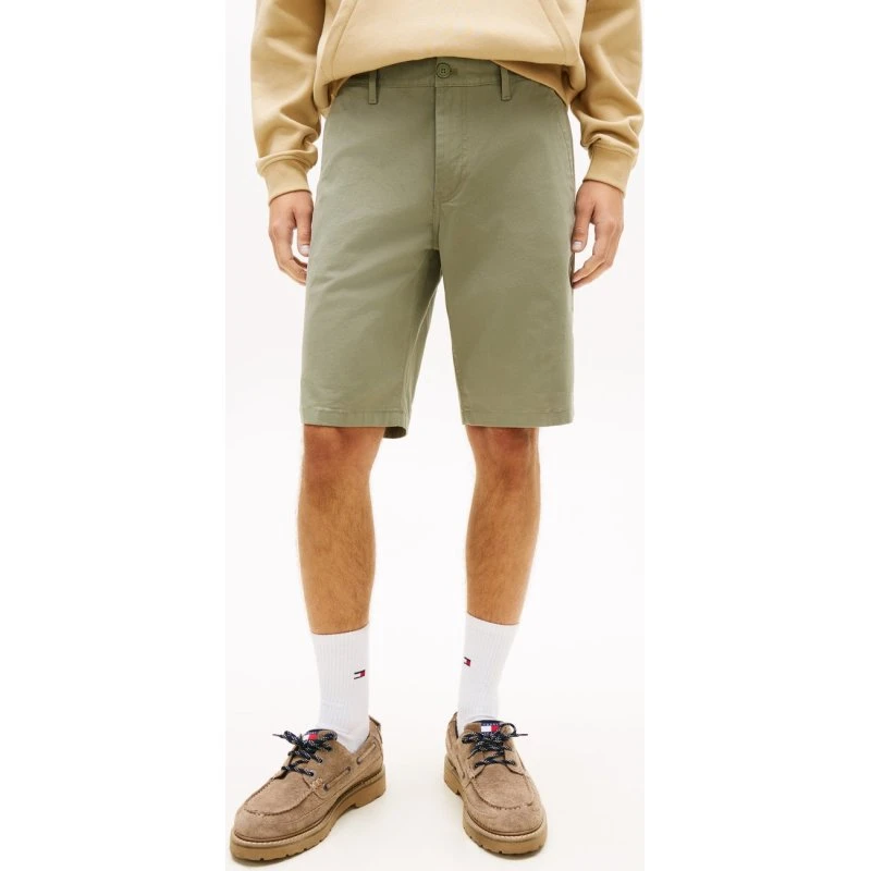 Tommy Jeans Bermudy Scanton Męskie Bawełniane Zielone 34