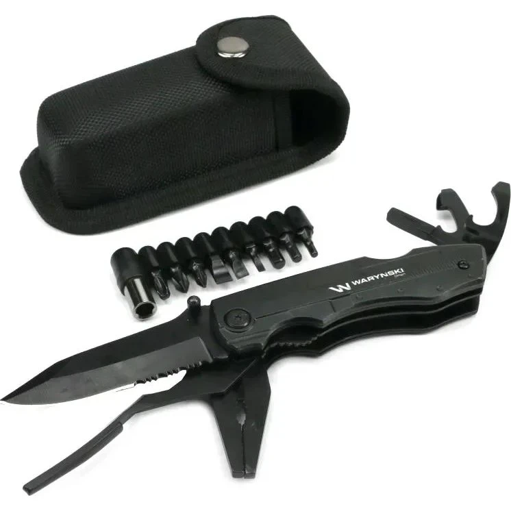 Waryński Multitool Czarny 11 narzędzi + 9 bitów