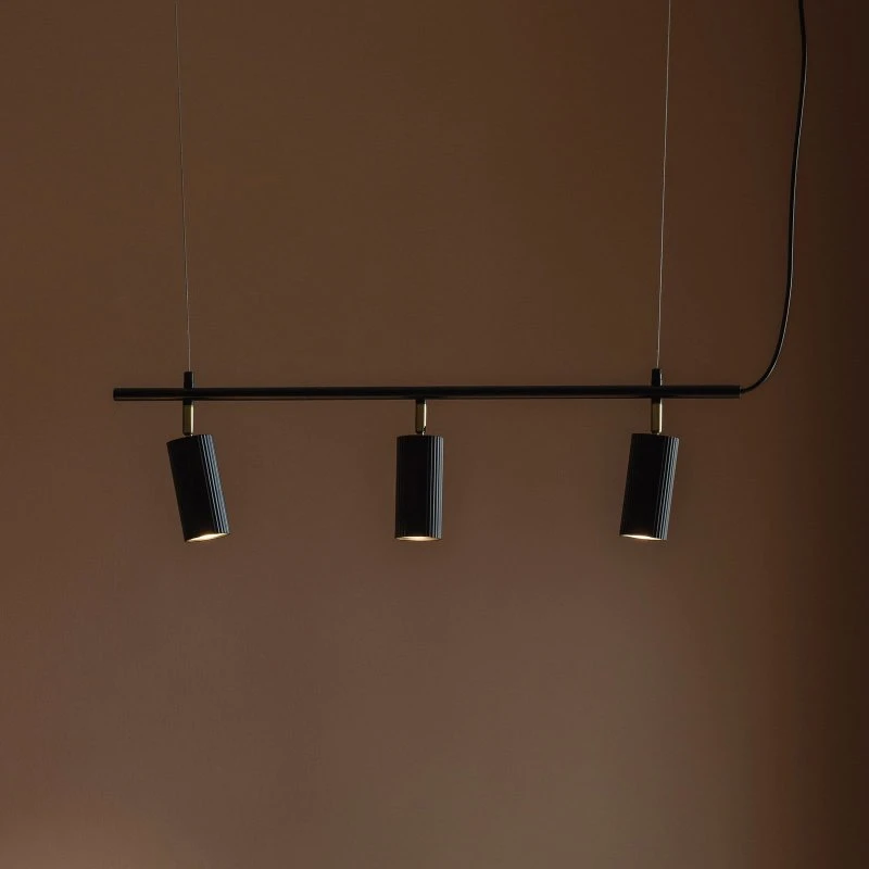 Globen Lighting Hubble 3 - Lampa wisząca, czarna, 75 cm