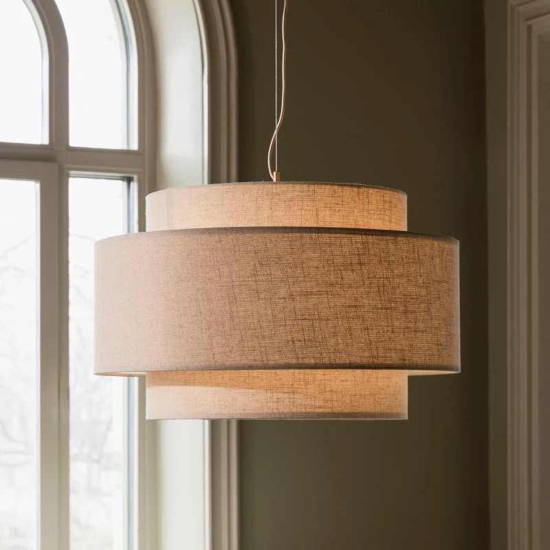 Globen Lighting Noah Bouclé Żyrandol, Ø 70 cm, Beżowy