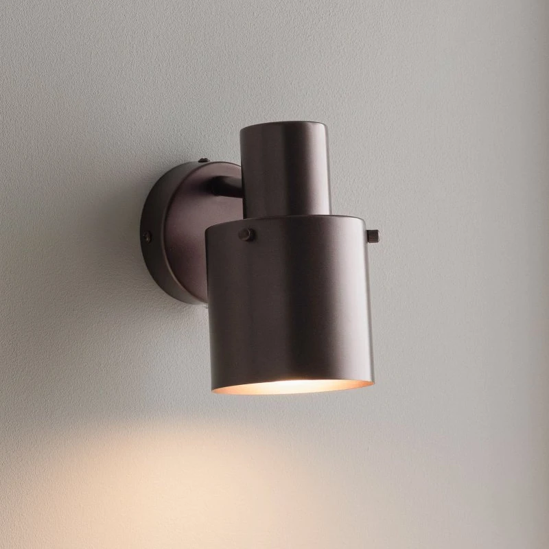 Globen Lighting Clark - Lampa ścienna brązowa, metalowa, 10 cm