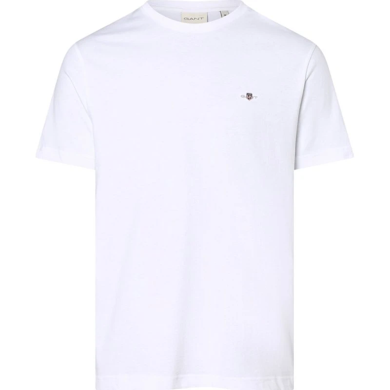 Gant T-shirt męski biały, bawełna, XXL