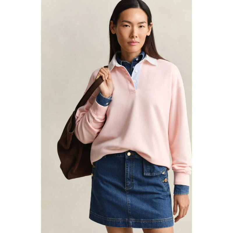 Gant Bluza Polo z Kołnierzykiem Orange