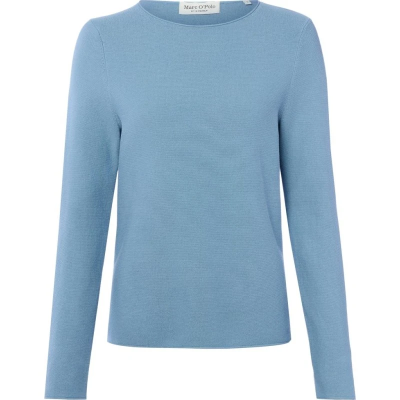 Marc O'Polo Sweter z dzianiny z bawełny, niebieski, M