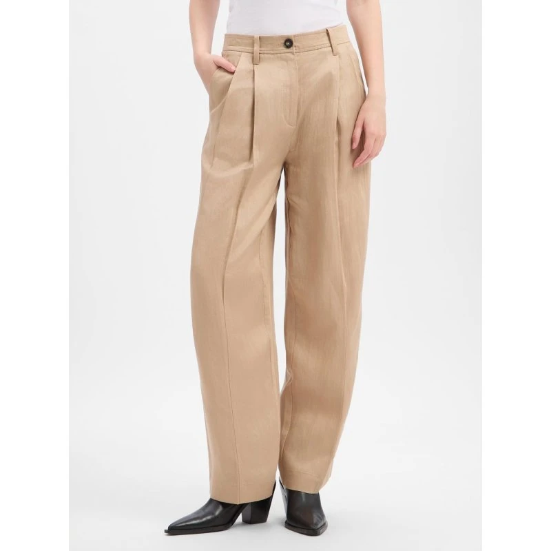 Marc O'Polo Spodnie Z Lnu Beige