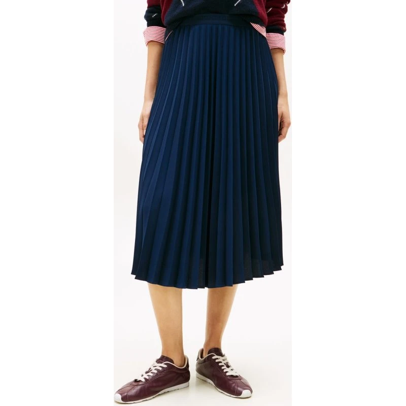 Tommy Hilfiger Spódnica Plisowana Niebieska, Rozmiar 42