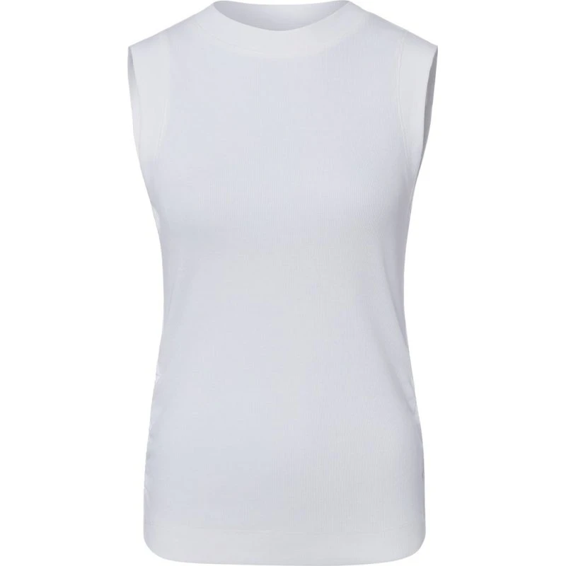 Marc O'Polo Top damski z bawełny, biały, prążkowany