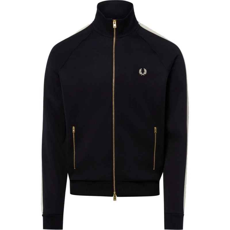 Fred Perry Kurtka Treningowa z Galonowymi Paskami - Niebieska