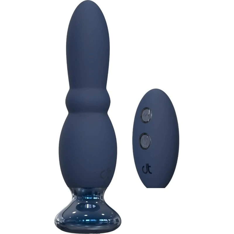 Dream Toys Glam Beaded Anal Vibe - Korek Analny z Pilotem, Granatowy