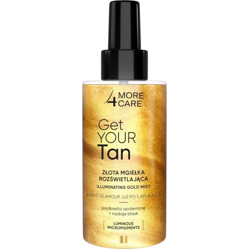 More4Care Get Your Tan! złota mgiełka rozświetlająca 150ml